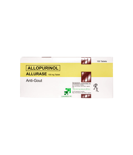 ALLURASE Allopurinol 100mg Tablet 100's price in the Philippines ...